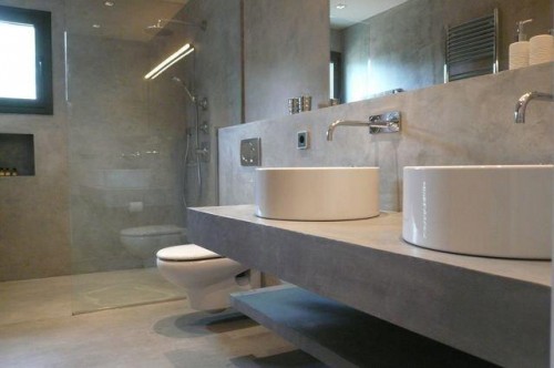 O cimento queimado pode ser usado no banheiro (Foto: Reprodução)